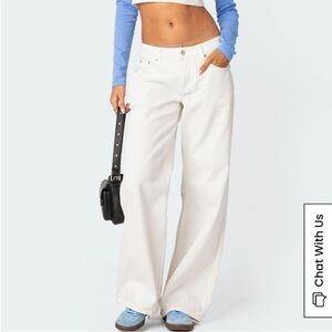 Edikted Roman low rise white slouchy jean